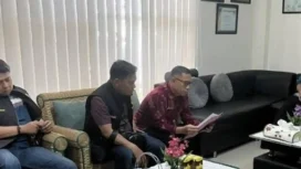 Kepala BPN Sigi Juwahir saat diperiksa oleh penyidik Polda Sulteng belum lama ini. Foto ; Ist